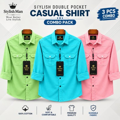 3 Pics Double pocket shirt