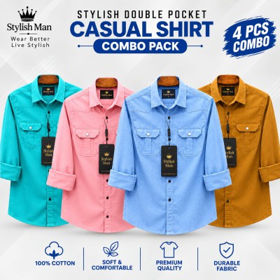 4 Pics Double pocket shirt